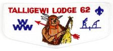 S1 White Border Talligewi Lodge 62 Flap Lincoln Heritage Council Patch Kentucky picture