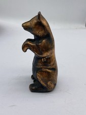 antique vintage cast iron standing begging bear figure 5