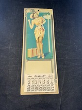 1942 Salesman Sample Calendar Art Pin Up picture