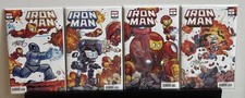 Iron Man #1 2 3 4 Signed Skottie Young CONNECTING Cover SET W/COA picture