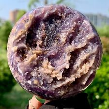 376G Natural Grape Agate Crystal Ball Reiki Healing Home Decoration Gemstone picture