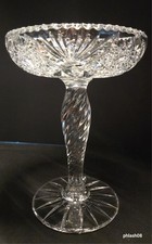 American Brilliant Cut Compote, Blackmer, Pre 1916 Spiral Twist Stem (CAB1 OCC) picture
