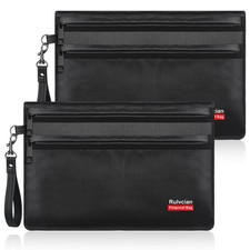 Rulvcian 6400℉ Fireproof Money Bags, 11x7.5 Inch, 2 Pack with Zipper picture
