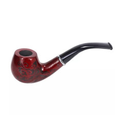 Durable Wooden Wood Smoking Pipe Tobacco Cigarettes Cigar Pipes Enchase No Stand picture