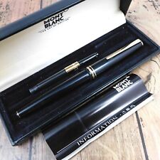 MONTBLANC 14K/ct 585 FOUNTAIN PEN VINTAGE BLACK GOLD GERMANY MADE WITH BOX A209 picture
