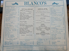 Vintage 1925 Blanco’s Restaurant Menu Insert, San Francisco picture