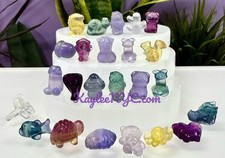 Wholesale Lot 24 Pcs Mix Mini Candy Fluorite Carvings Crystal Healing Energy picture