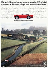1974 TRIUMPH TR6 Convertible Car on England Road DECORATIVE REPLICA METAL SIGN picture