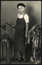 boy in blacksmith costume, funny, unusual Vintage fine art Photograph, 1924, picture