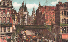 London England UK, Ludgate Circus Junction, Vintage Postcard picture