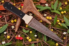 9'' HAND FORGED DAMASCUS STEEL BLADE THROWING DAGGER BOOT HUNTING KNIFE picture