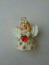 Angel Pin Brooch Red Heart Stars Such A Cutie Christmas Guardian Angel? picture