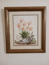 Romans 15 Inspirational Bible Verse Framed Art Flowers Tulips God Of Peace Jesus picture