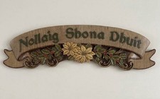 Abbey Press Irish Christmas Wall Plaque Nollaig Shona Dhuit Celtic Decor 17