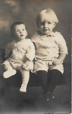 Children Real Photo Postcard RPPC Baby Boy Vintage Fashion Cute Infant 1920s picture