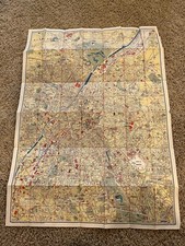 Vintage Brussels Belgium map historic cool picture