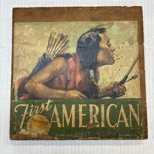 Vintage Graphic Of Native American Archer From The End Of A Citrus Fruit Crate. picture