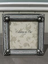 Collette et Cie' Jeweled Silver Color Fabric Trimmed 4