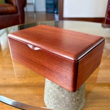Vintage 1993 DAVID MAPES Taos Signed Exotic Padauk Wood Keepsake Jewelry Box 8.5 picture