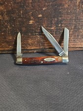 VINTAGE 1965-69 Case XX USA Red Bone Stockman Pocket Knife 6333 picture