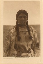 Edward Curtis 1908 Apsaroke Maiden 12x10 Native American Indian Crow Photo L434 picture