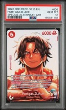 Portgas.D.Ace ST15-005 SP One Piece TCG English OP16 The Time of Battle PSA 10 picture