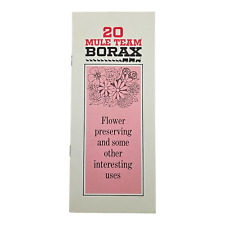 20 Mule Team Borax Soap Pamphlet Flower Preserving and Some Other Uses Vintage picture