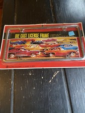 Vintage Hollywood Accessories Die Cast License Plate Frame Chrome NOS 1005C picture