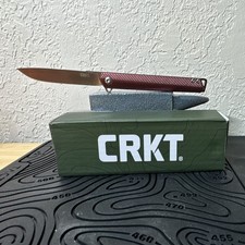 CRKT Stylus Assisted Folding Pocketknife Wine Aluminum Handle SS DropPoint Liner picture