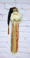 RARE Vtg Wayne Kleski Katherine's Collection SANTA Wine Bottle Decoration Tassel picture