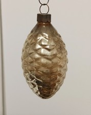 Vintage Christmas Early Corning Glass Pine Cone Ornament picture