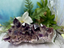Huge Red Hematite Cap Amethyst Cluster Natural Crystal picture