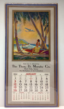Vintage 1941 Thos D Murphy Co Art Calendar Sample Frederick Heckman Hawaii Hula picture