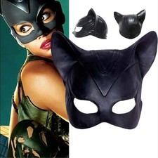 Super Woman'S Cat Mask Cosplay Costume Latex Helmet Fancy Adult Rave Party Props picture