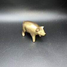 Vintage Solid Cast Brass PIG 3” Paperweight picture