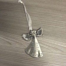 Vtg Ganz Your Friendship Is A  Blessing Christmas Angel Pewter Ornament  BB1 picture