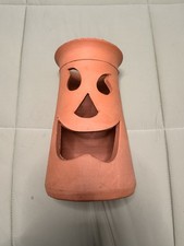 Vintage Williamsburg Pottery Terracotta 1994 Jack O Lantern Pumpkin Candle Holdr picture