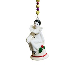 Pierrot Vintage Mime Harlequin porcelain Christmas Ornament Art Nouveau picture