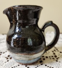 Vintage KEAG RIVER Clay Pottery Stoneware Ceramic Handmade Creamer/Pitcher 1979 picture