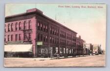 Front Street BRAINERD Minnesota Antique Hand Colored Collotype Postcard 1909 picture