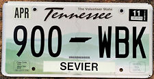 ✿◕‿◕✿ AUTHENTIC** USA  2011 TENNESSEE SEVER COUNTY LICENSE PLATE.   picture