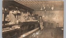 INTERIOR LUNCH ROOM CAFE BAR c1910 real photo postcard rppc oyster soup diner picture