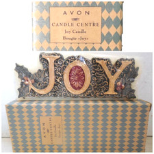 Avon Joy Candle Vintage 1999 New in plastic & in Box NIB Sealed Christmas Centre picture
