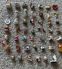MIXED LOT 48 Hallmark & Other Brands? Small Miniature Ornaments - NO BOXES picture