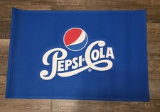 Pepsi-Cola Large Rubber Bar Service Mat/Floor Mat Blue 35.5x24 Brand New picture