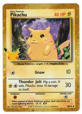 PIKACHU 58/102 - TCG Pokemon - 30th Celebration Rare Gold Holo - NM picture