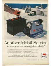 1956 Mobil Service Start-O-Scope battery checker Vintage Print Ad picture