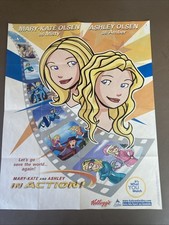 Mary Kate And Ashley Olsen In Action Rare Poster 2002 Kellogg AOL picture