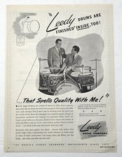 1946 Original Magazine Ad Drummer Sonny Mann for Leedy Drums picture