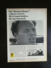 Vintage 1967 Pennzoil Motor Oil Connie Kalitta Full Page Original Ad picture